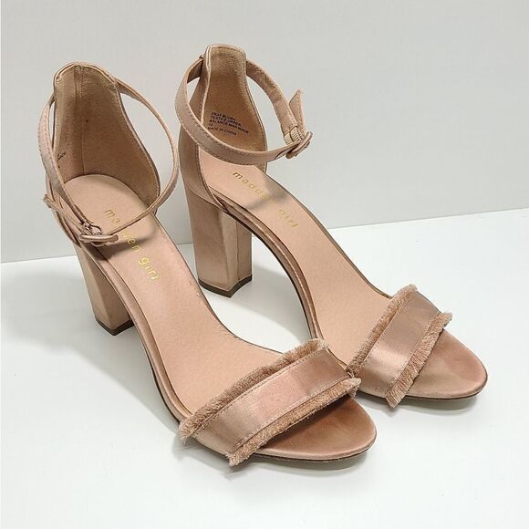 Madden Girl Satin‎ Rose Gold Heeled Sandals Size 10 - Picture 4 of 8